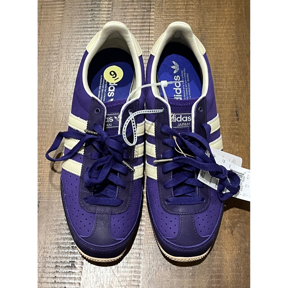 Adidas Japan Women Purple Cream Stripes Casual Sneakers Shoes Size 9 - Picture 11 of 12